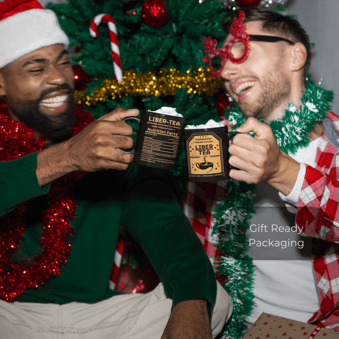 Liber-Tea Funny Mug | Black Ceramic Coffee Cup